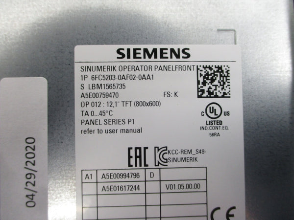 SIEMENS 6FC5203-0AF02-0AA1 NSMP