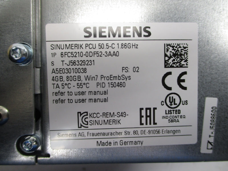 SIEMENS 6FC5210-0DF52-3AA0 NSMP