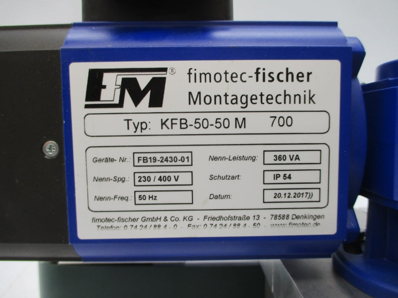 FIMOTEC FISCHER KFB-50-50M 700 W/ GROSCHOPP IGL80-40 230/400V 0.52/0.90A NSNP