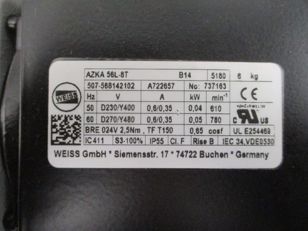 WEISS TC0150T W/ AZKA56L-8T 230/480V 0.6/0.35A NSNP