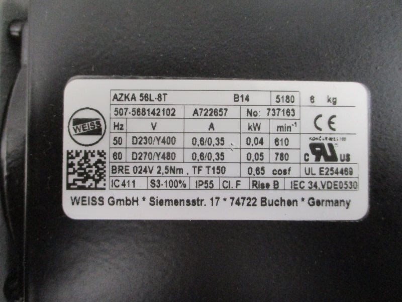 WEISS TC0150T W/ AZKA56L-8T 230/480V 0.6/0.35A NSNP