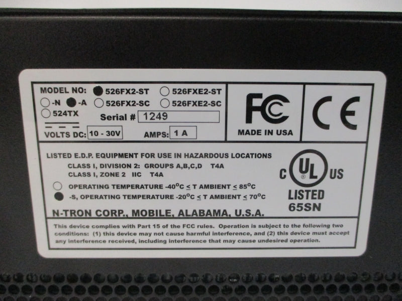 N-TRON 526FX2-ST-A-S 10-30VDC 1A NSNP