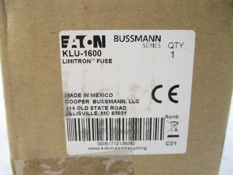 EATON BUSSMAN KLU-1600 600VAC 1600A NSMP