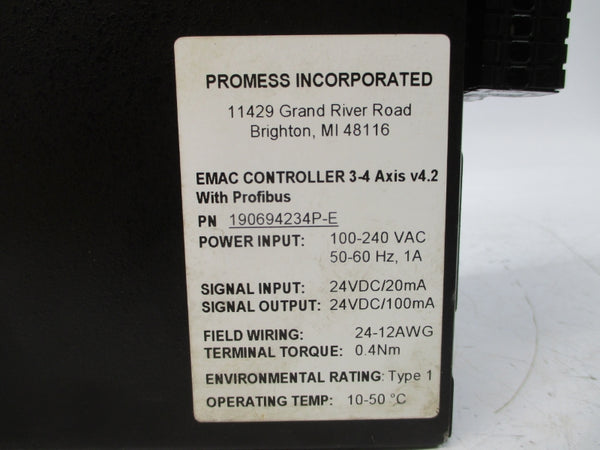 PROMESS EMACV4.3 190694234P-E 100-240VAC 1A UNMP