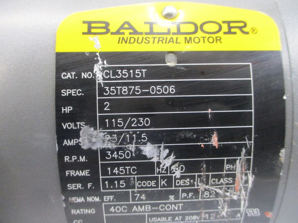 BALDOR CL3515T 35T875-0506 115/230V 23/11.5A NSNP