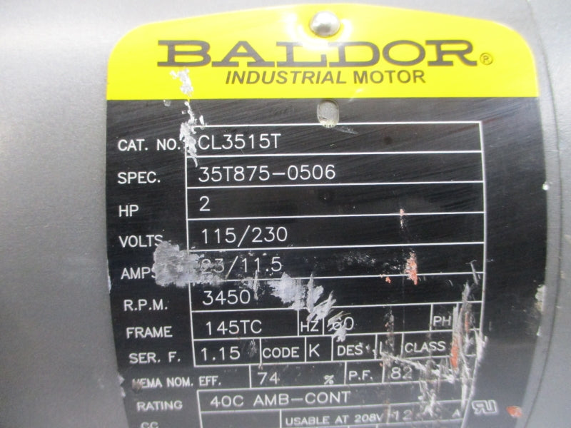 BALDOR CL3515T 35T875-0506 115/230V 23/11.5A NSNP