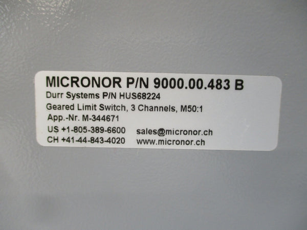 MICRONOR 9000.00.483 KWG4102L3M50:1GG11 NSMP