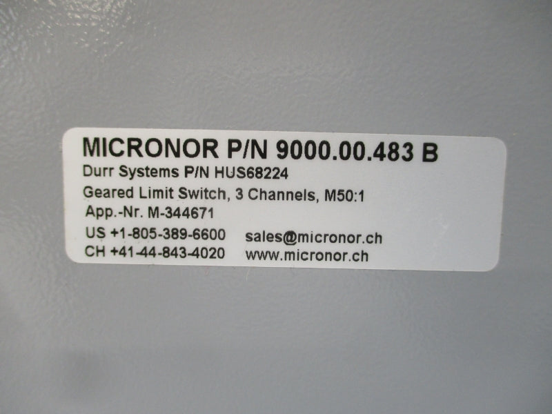 MICRONOR 9000.00.483 KWG4102L3M50:1GG11 NSMP