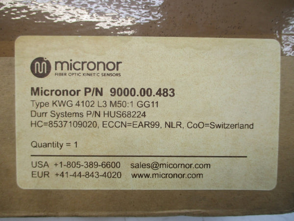 MICRONOR 9000.00.483 KWG4102L3M50:1GG11 NSMP