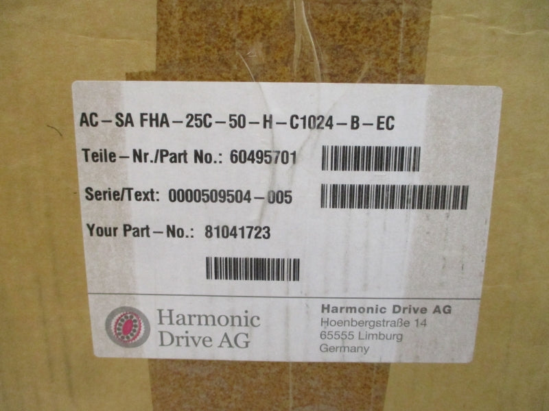 HARMONIC DRIVE FHA-25C-50-H-C1024-B-EC 60495701 3.6-14V NSMP