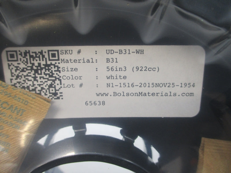 BOLSON MATERIALS UD-B31-WH SIZE 56IN3 NSMP
