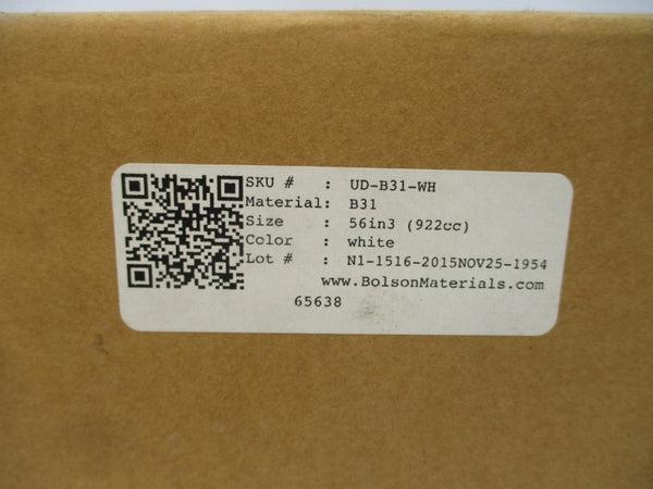 BOLSON MATERIALS UD-B31-WH SIZE 56IN3 NSMP