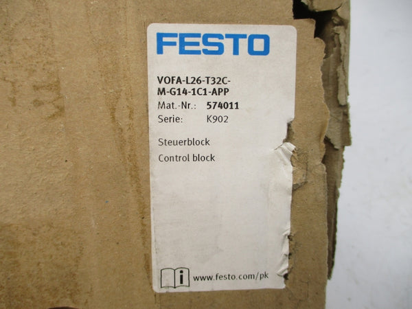 FESTO VOFA-L26-T32C-M-G14-1C1-APP 574011 145PSI NSMP