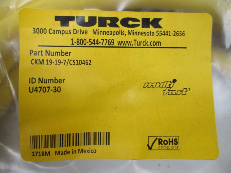TURCK CKM19-19-7/CS10462 U4707-30 NSMP