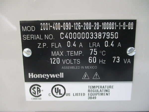 HONEYWELL 2001-400-090-126-200-20-100001-1-0-00 120V 0.4A NSMP