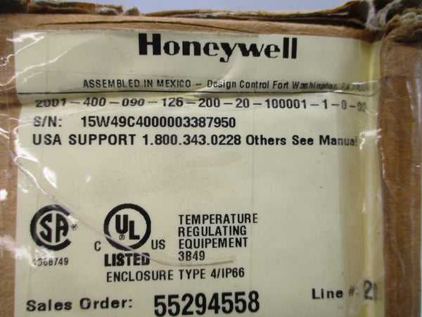 HONEYWELL 2001-400-090-126-200-20-100001-1-0-00 120V 0.4A NSMP