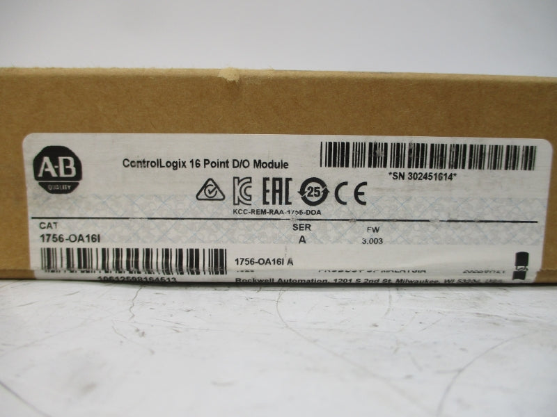 ALLEN BRADLEY 1456-OA16I SER. A F/W 3.003 DATE: 2022 NSFS