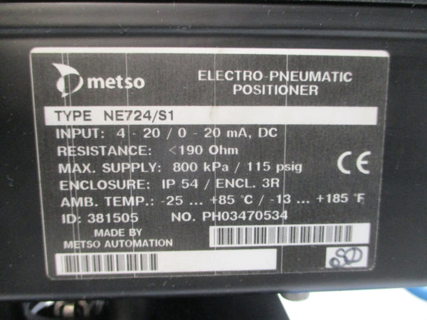 METSO R1LA025AJJK B1CU6/15 4-20VDC 120PSI NSNP