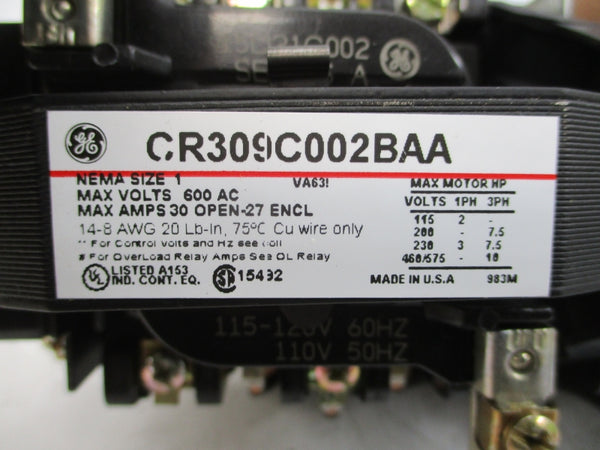 GENERAL ELECTRIC CR309C002BAA SER. A 110/115-120V 30A NSMP
