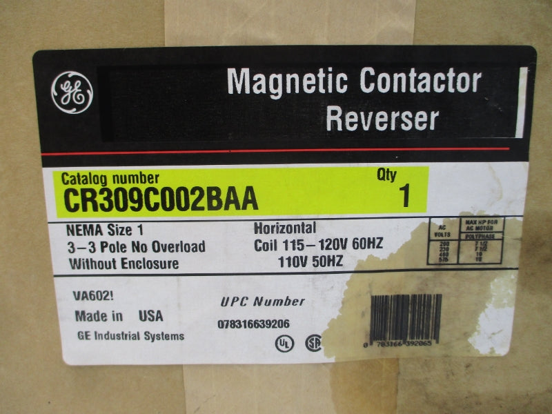 GENERAL ELECTRIC CR309C002BAA SER. A 110/115-120V 30A NSMP