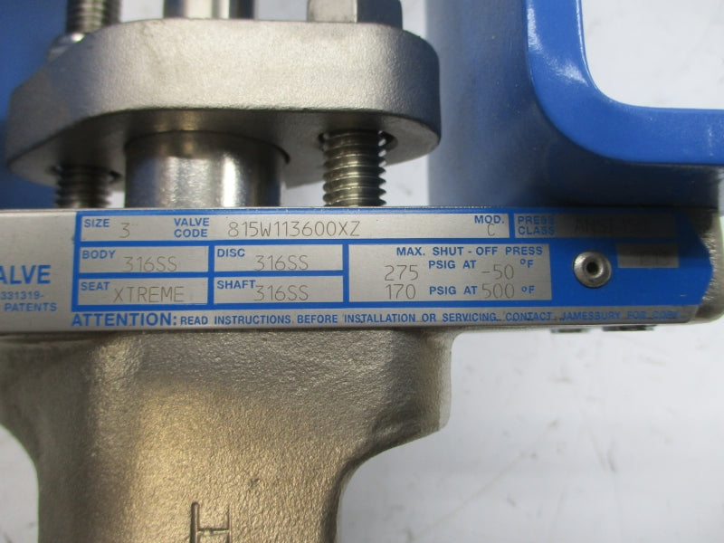 JAMESBURY 815W113600XZ VPVL300SR4/5BD 275PSI 3" NSNP