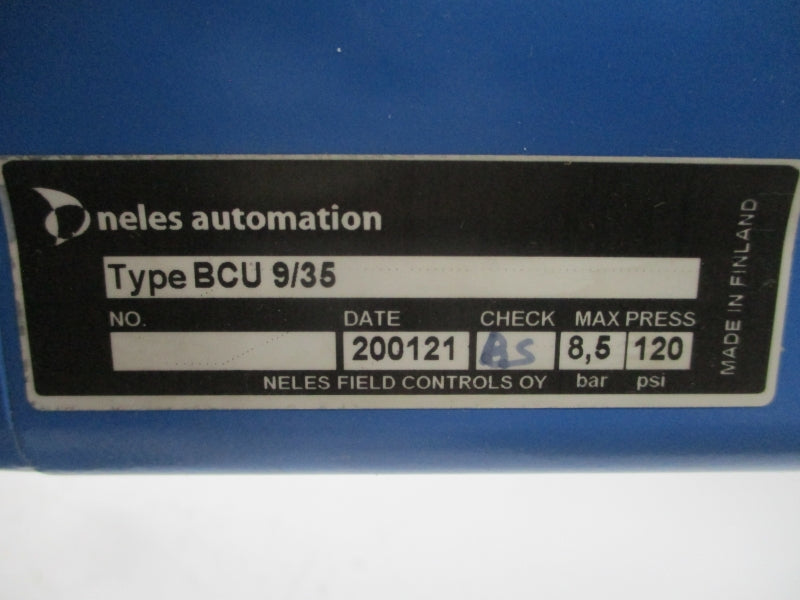 NELES AUTOMATION CG8M S1AA02CCR01 BCU9/35 275PSI NSNP
