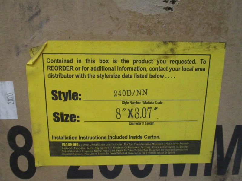 JOINT EXPANSION 240D/NN 8"X8.07" NSMP