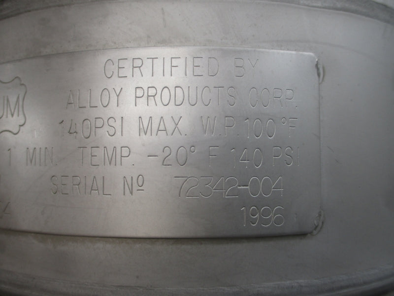 ALLOY PRODUCTS W T304 140PSI NSMP