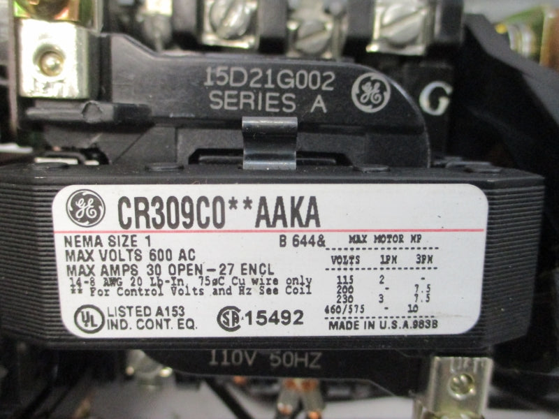 GENERAL ELECTRIC CR309C002AAKA SER. A 110/115-120V 30A NSMP