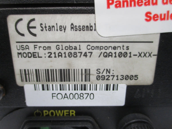 STANLEY 21A108747/QA1001-XXX- 115/230VAC 10A NSNP