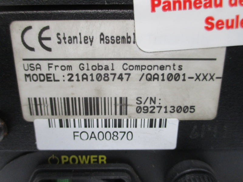 STANLEY 21A108747/QA1001-XXX- 115/230VAC 10A NSNP