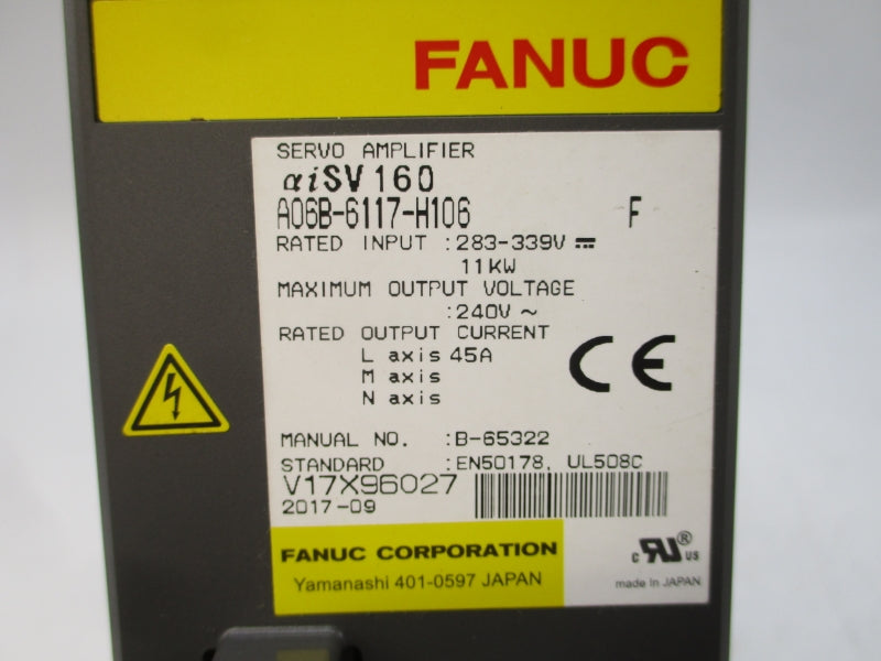 FANUC A06B-6117-H106 283-339V 45A UNMP