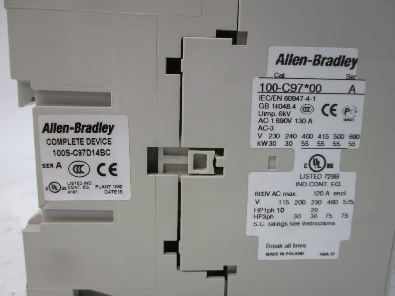ALLEN BRADLEY 100S-C97D14BC SER. A 110/120V 120A (BR/WH) NSMP