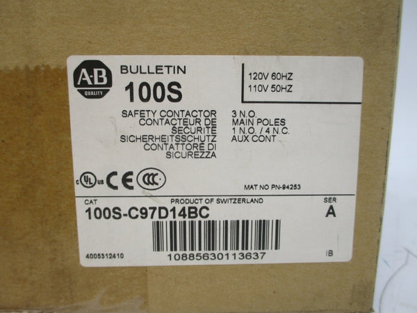 ALLEN BRADLEY 100S-C97D14BC SER. A 110/120V 120A (BR/WH) NSMP
