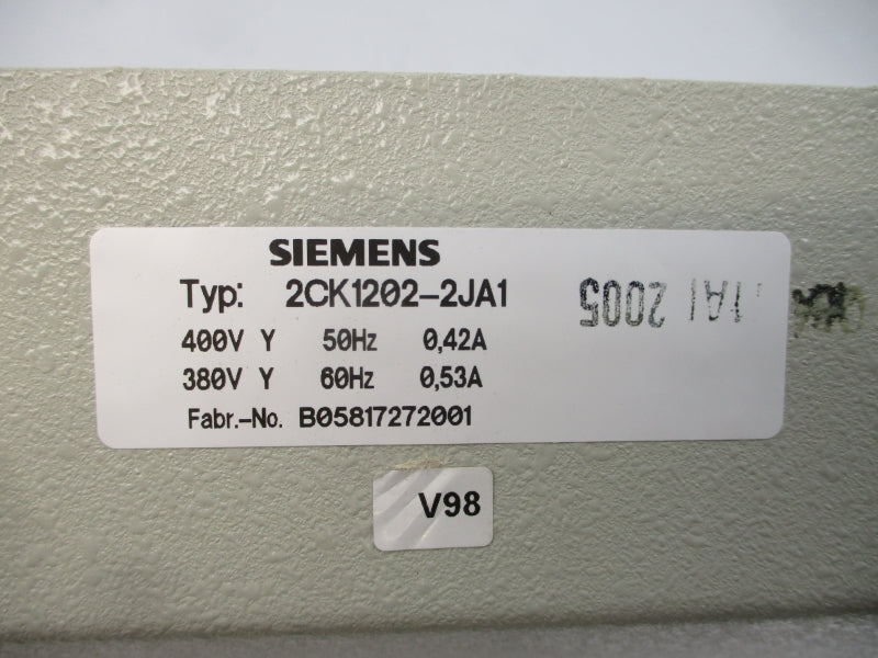 SIEMENS 2CK1202-2JA1 380/400V 0.42/0.53A NSNP