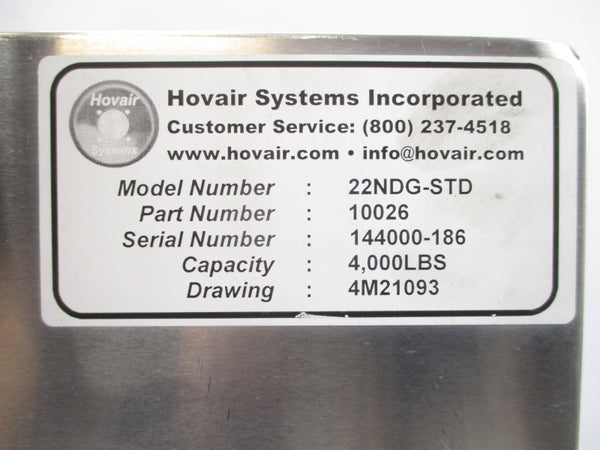 HOVAIR SYSTEMS 22NDG-STD 10026 4000LBS NSNP