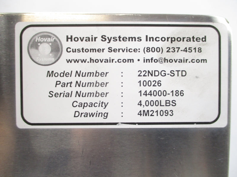 HOVAIR SYSTEMS 22NDG-STD 10026 4000LBS NSNP