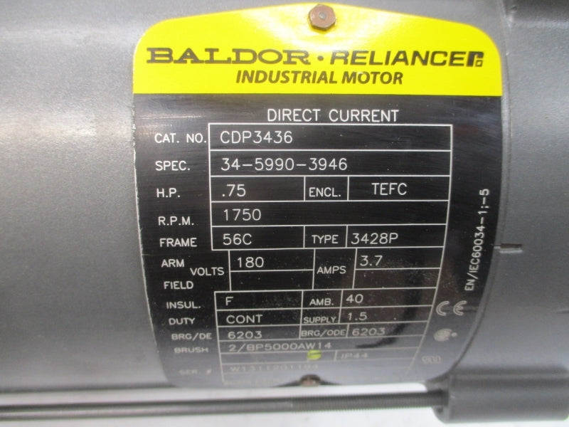 BALDOR CDP3436 34-5990-3946 180V 3.7A NSNP