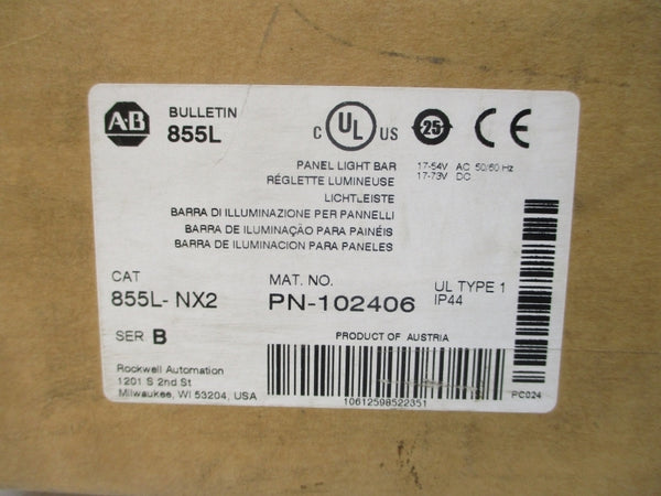 ALLEN BRADLEY 855L-NX2 SER. B 17-54VAC (BR/WH) NSMP