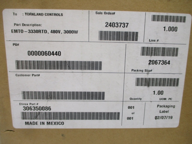 CHROMALOX EMT0-3330RTD 306350086 480V NSMP