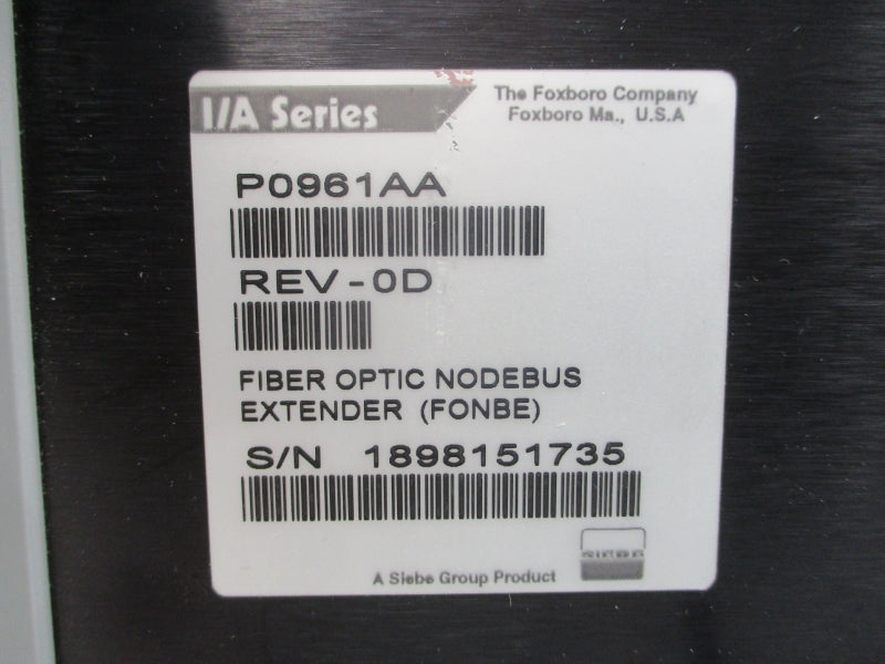 FOXBORO P0961AA REV. 0D NSNP
