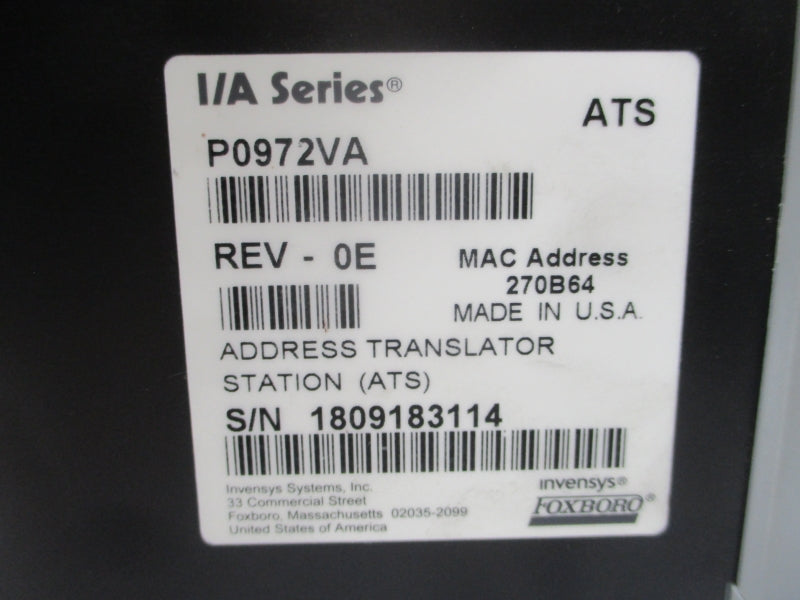 FOXBORO P0972VA REV. 03 NSNP