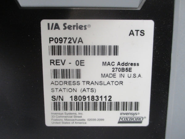 FOXBORO P0972VA REV. 0E NSNP
