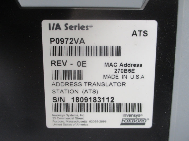 FOXBORO P0972VA REV. 0E NSNP