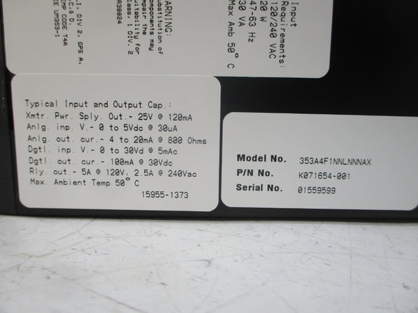 SIEMENS 353A4F1NNLNNNAX K071654-001 240VAC 5A NSMP