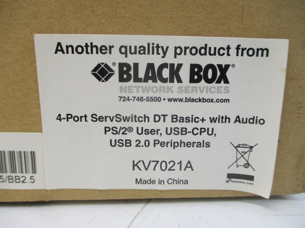BLACK BOX KV7021A 9VDC NSMP