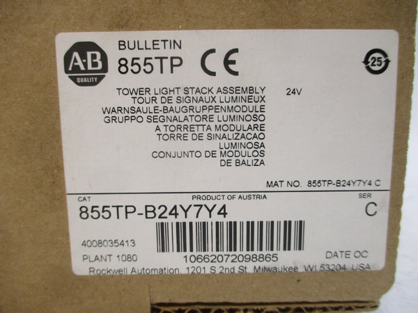 ALLEN BRADLEY 855TP-B24Y7Y4 SER. C 24V (BR/WH) NSMP