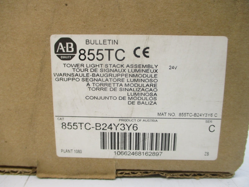 ALLEN BRADLEY 855TC-B24Y3Y6 SER. C 24V (BR/WH) NSMP