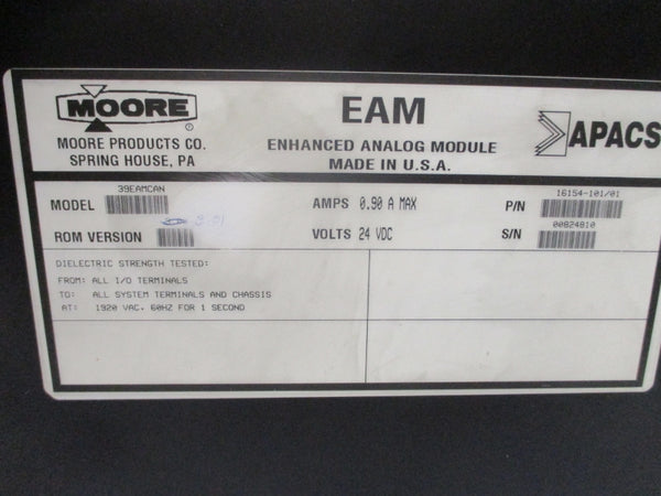 MOORE PRODUCTS 39EAMCAN 16154-101/01 24VDC 0.90A REV. 3.00 NSNP