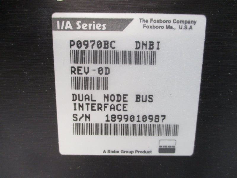 FOXBORO P0970BC REV. 0D NSNP